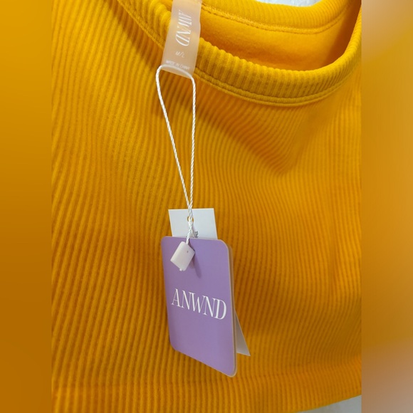 NEW ANWND Yellow One-Shoulder Strap Top - Size M & L (NWT) - Picture 2 of 4